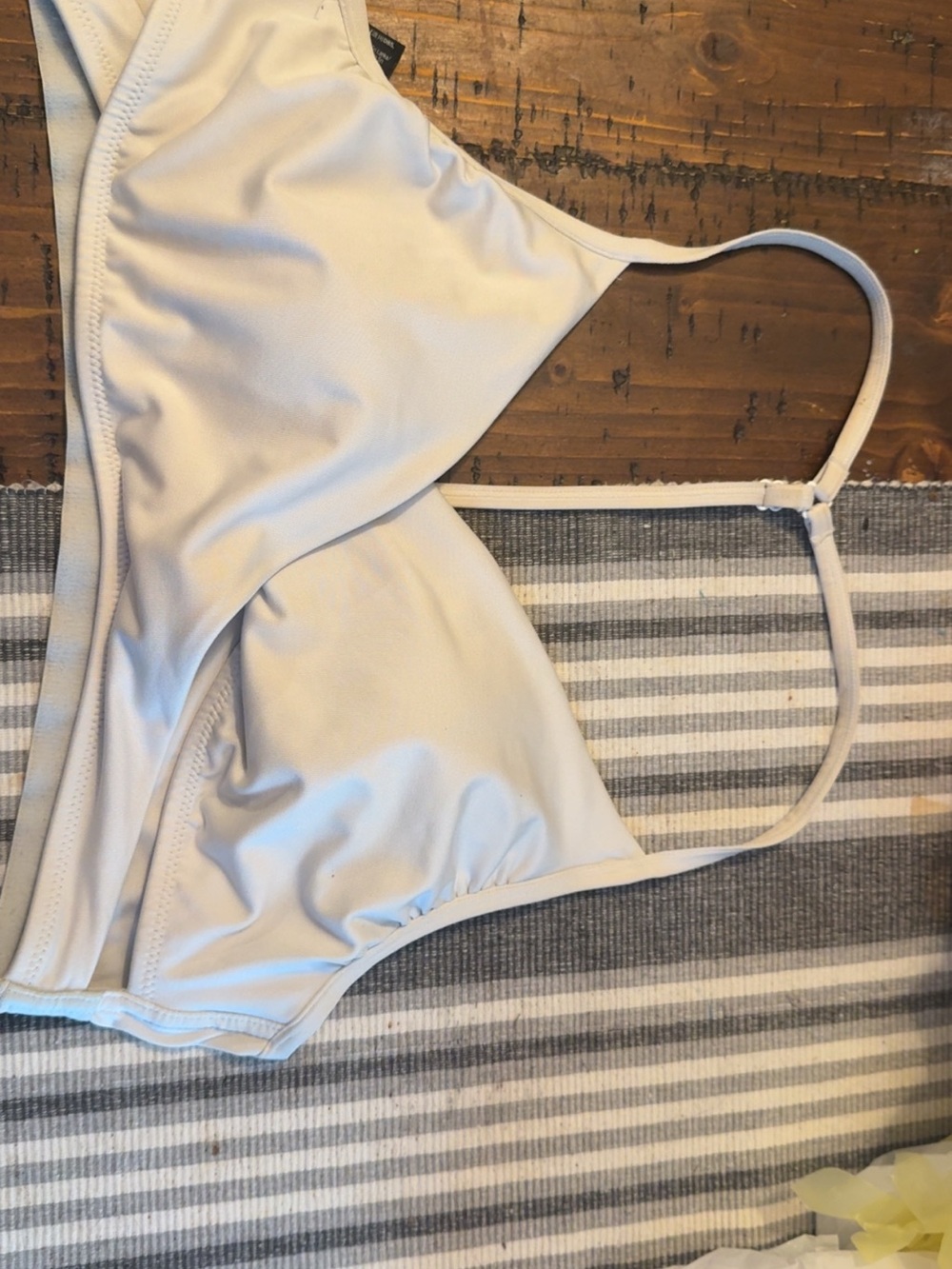 Active USA White Triangle Bikini Top